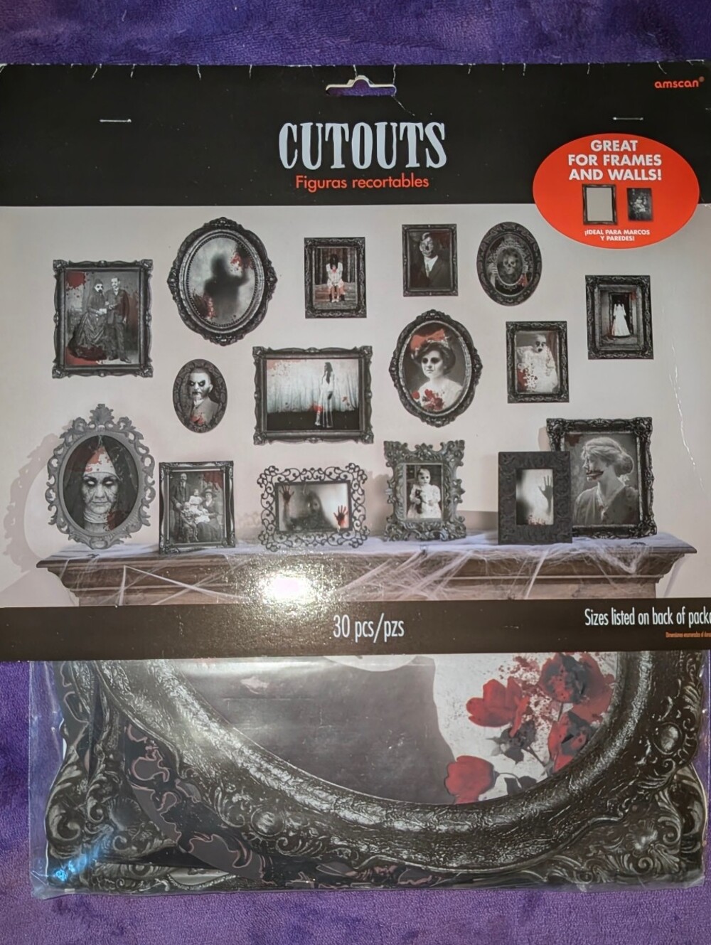 Amscan Dark Manor Halloween Frame Cutouts (30 Pieces) - New In Sealed Pack